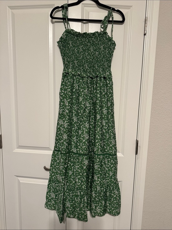 Moon River Dresses & Skirts - Green Floral Maxi Sundress